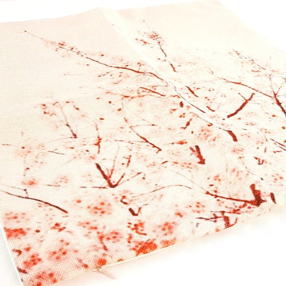 Cherry Blossom Floral 16" x16" Throw Pillow Cover - Picture 3 of 7